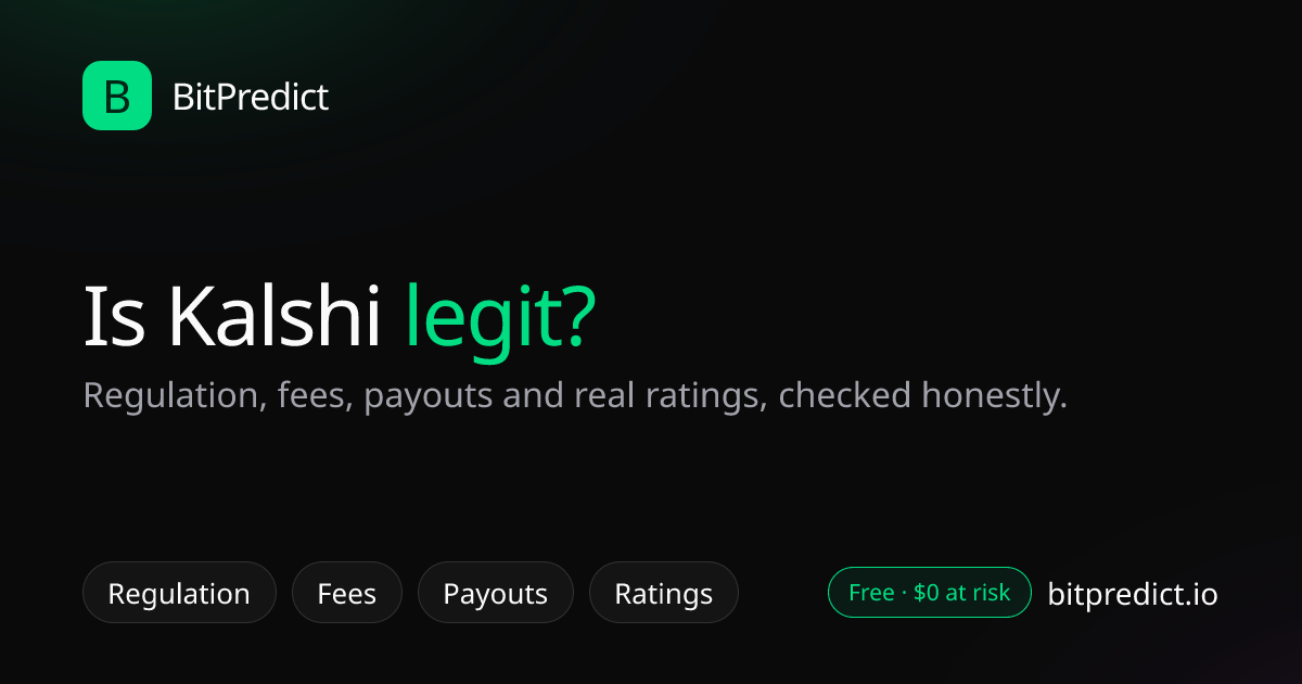Kalshi review: is Kalshi legit? Regulation, fees, payout mechanics and real user ratings, reviewed honestly