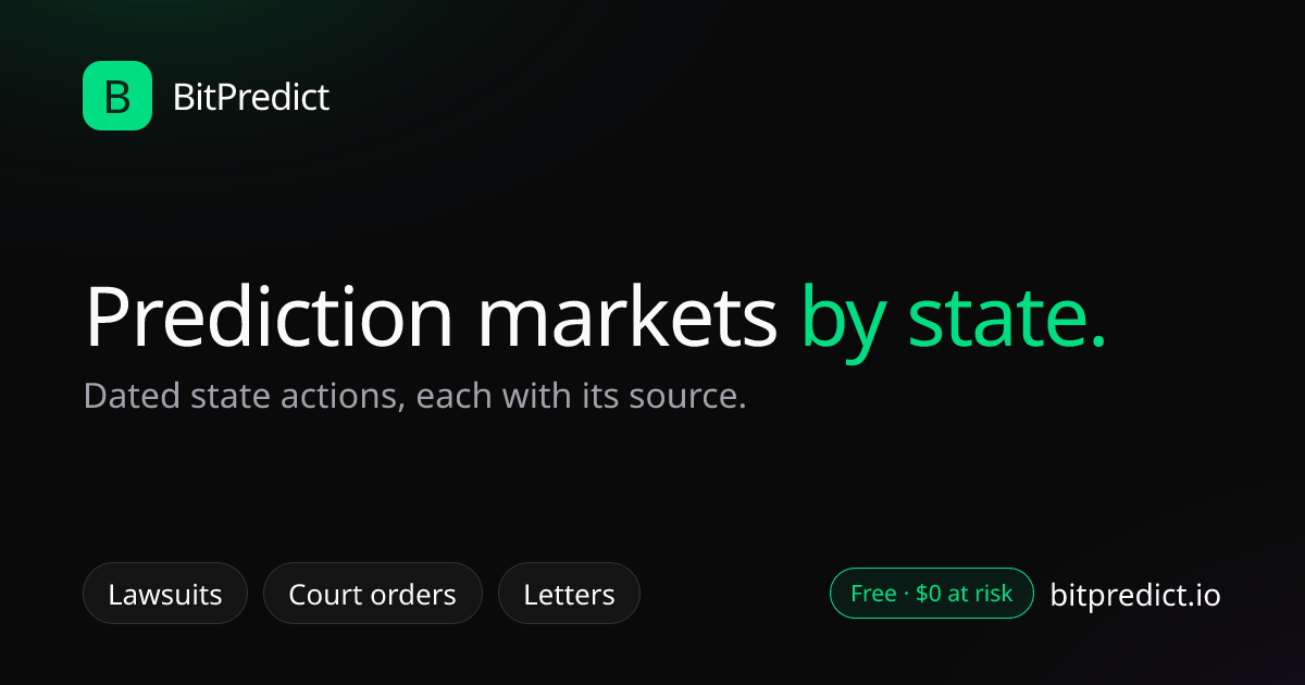 Prediction markets by state: a dated list of state lawsuits, court orders and letters involving Kalshi, Polymarket and Coinbase, each with its source
