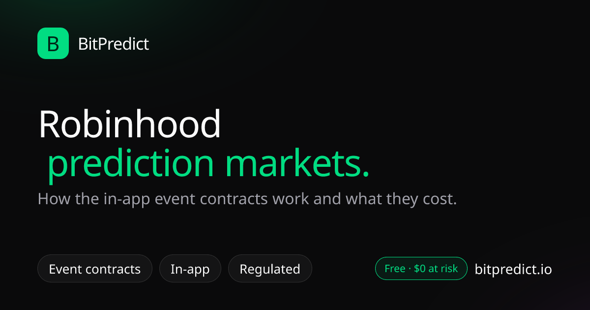 Robinhood prediction markets explained: how event contracts work inside the Robinhood app, what they cost, and their limits
