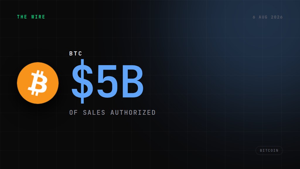 Strategy authorizes up to $5B of bitcoin sales. $5B