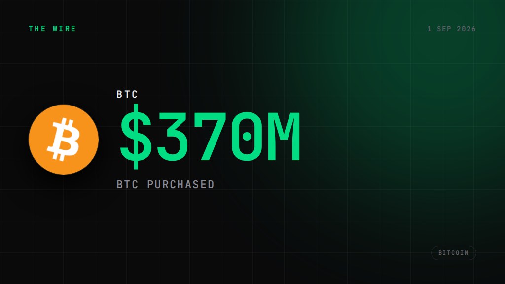 Strategy resumes Bitcoin buying with $370M purchase after 10-week pause. $370M